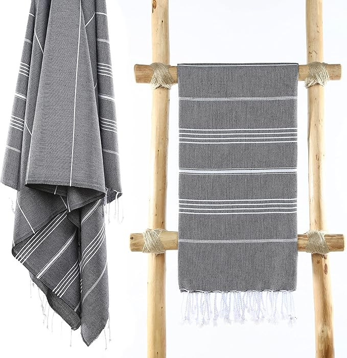 CACALA Pure Series Turkish Bath Towels – Traditional Peshtemal Design for Bathrooms, Beach, Sau... | Amazon (CA)