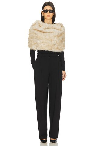 NONchalant Label Pascale Faux Fur Shawl in Ivory from Revolve.com | Revolve Clothing (Global)