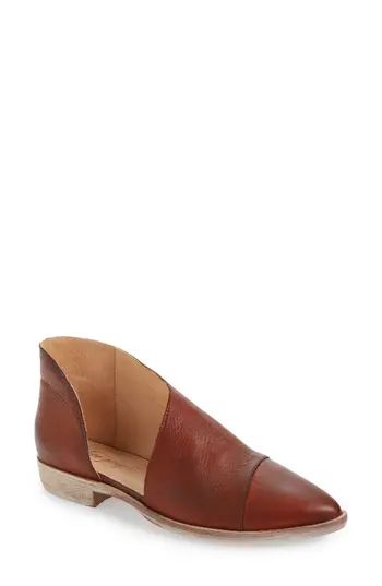 Women's Free People 'Royale' Pointy Toe Flat, Size 6-6.5US / 36EU - Brown | Nordstrom