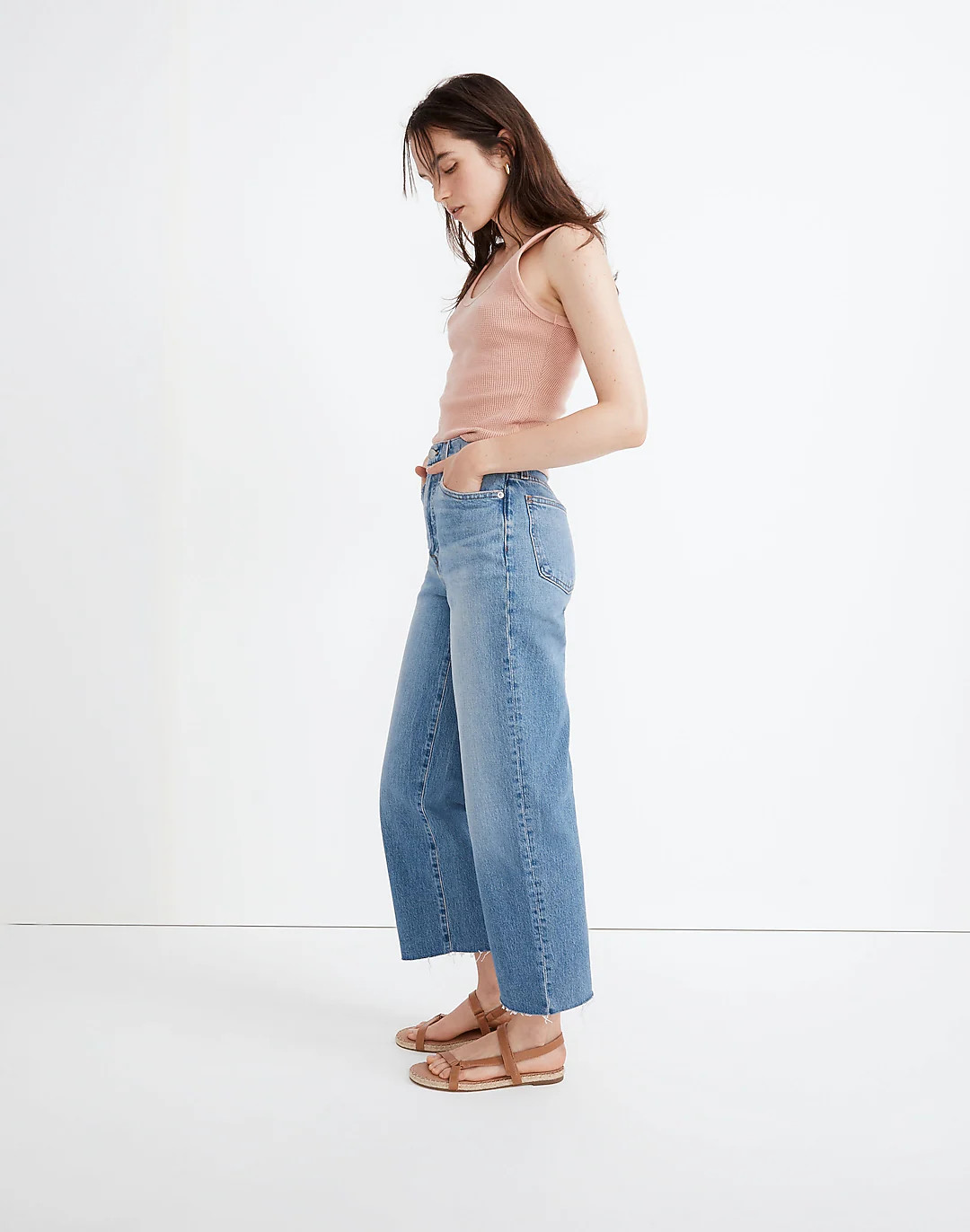 The Petite Perfect Vintage Wide-Leg Crop Jean in Catlin Wash | Madewell