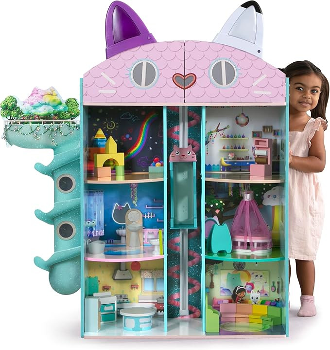 Gabby’s Dollhouse Purrfect Playhouse by Delta Children – Features Sounds & Light Up Ears - In... | Amazon (US)