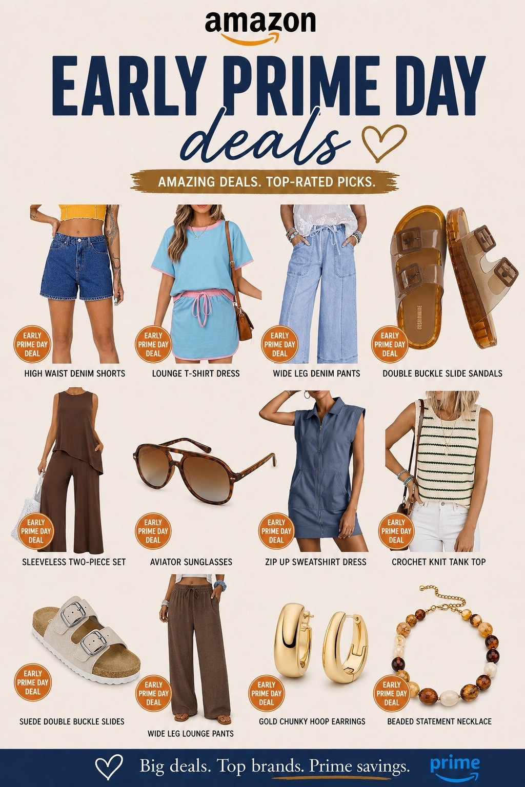 Amazon Early Prime Day deals are already rolling in, and these women’s fashion finds are too good to pass up! 🤍✨

From comfy lounge sets and trendy denim to cute summer dresses, effortless tops, and must-have sandals, I rounded up some of my favorite fashion deals that are perfect for summer. ☀️🛍️

If you’ve been waiting to refresh your wardrobe, now is the time to grab these best-selling pieces before Prime Day officially starts!

💙 Tap the link in my LTK to shop all my Early Prime Day fashion finds and save big.
