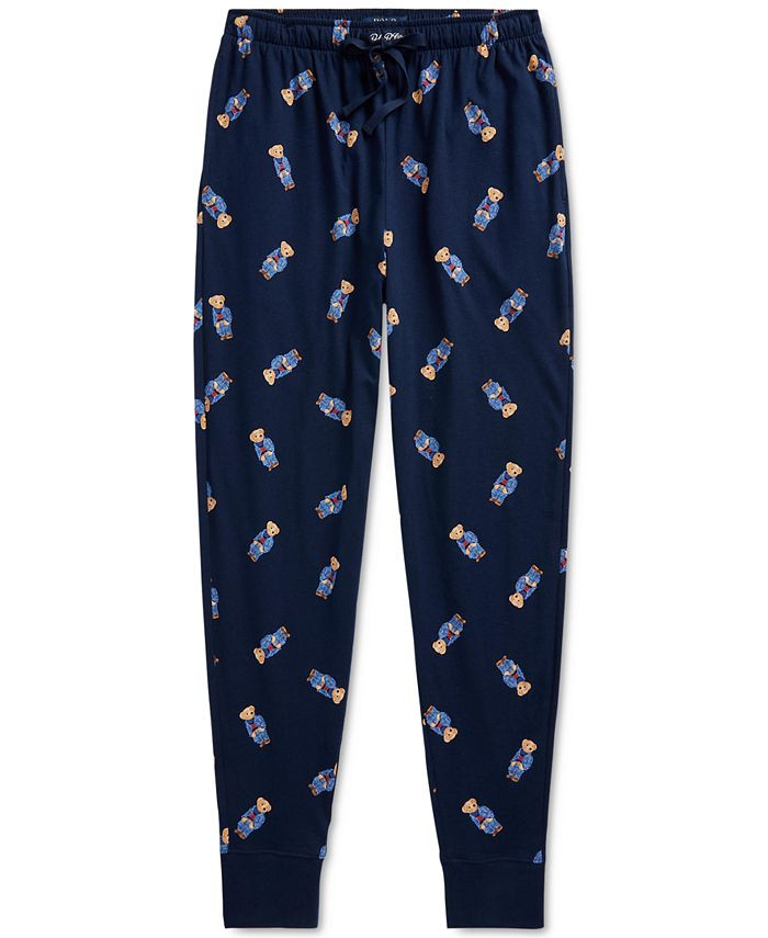Polo Ralph Lauren Men's Knit Allover Logo Jogger Pajama Pants, Created for Macy's & Reviews - Paj... | Macys (US)