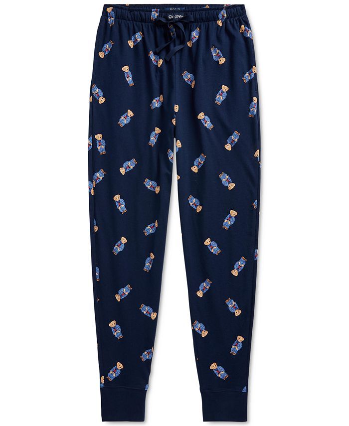 Polo Ralph Lauren Men's Knit Allover Logo Jogger Pajama Pants, Created for Macy's & Reviews - Paj... | Macys (US)