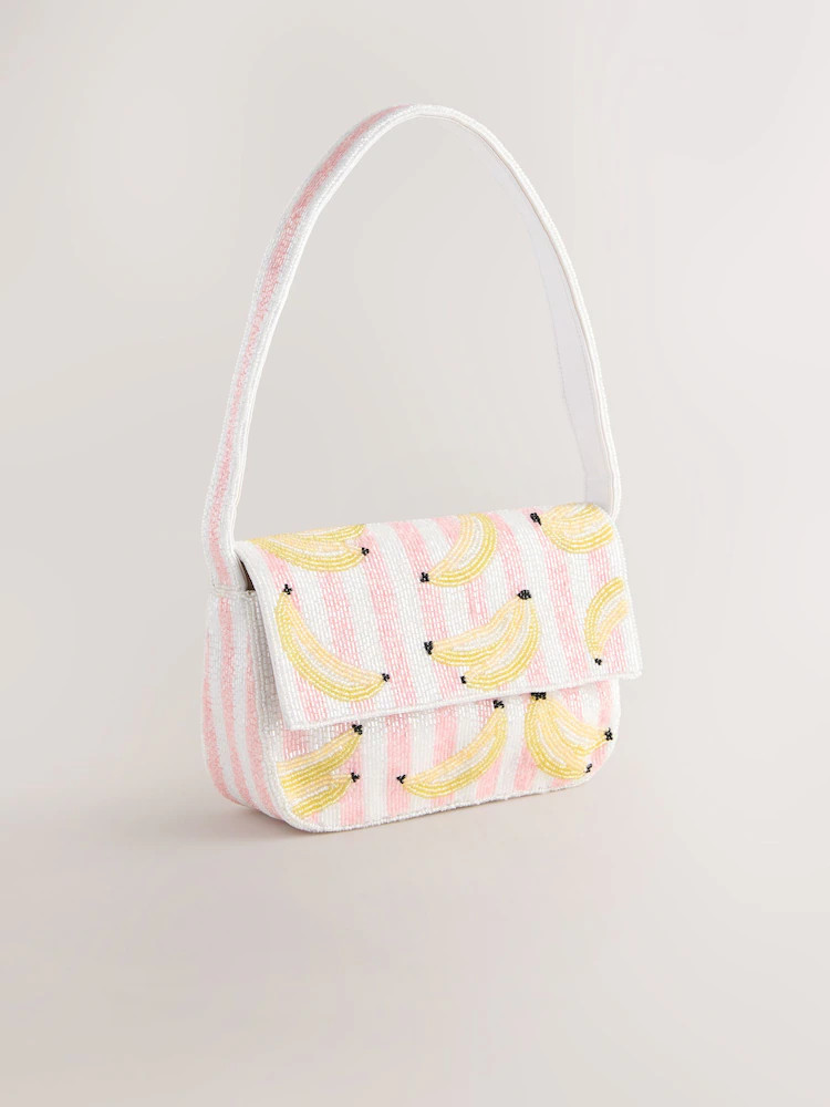 Banana Print Embellished Shoulder Bag | Next US