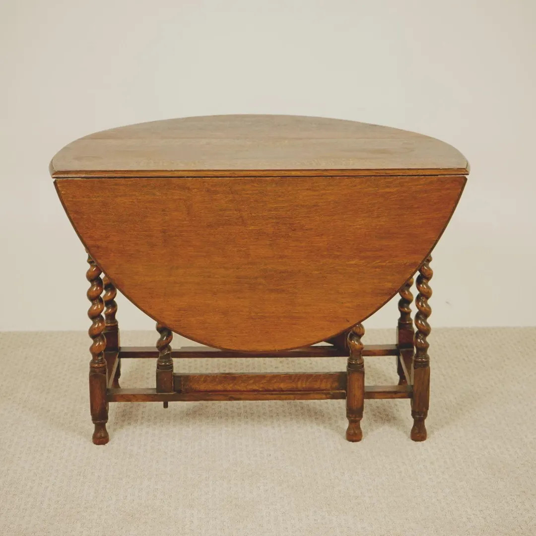 Antique Large Oak Barley Twist Gateleg Drop Leaf Table Scotland1910 - F-1521 - Etsy | Etsy (US)