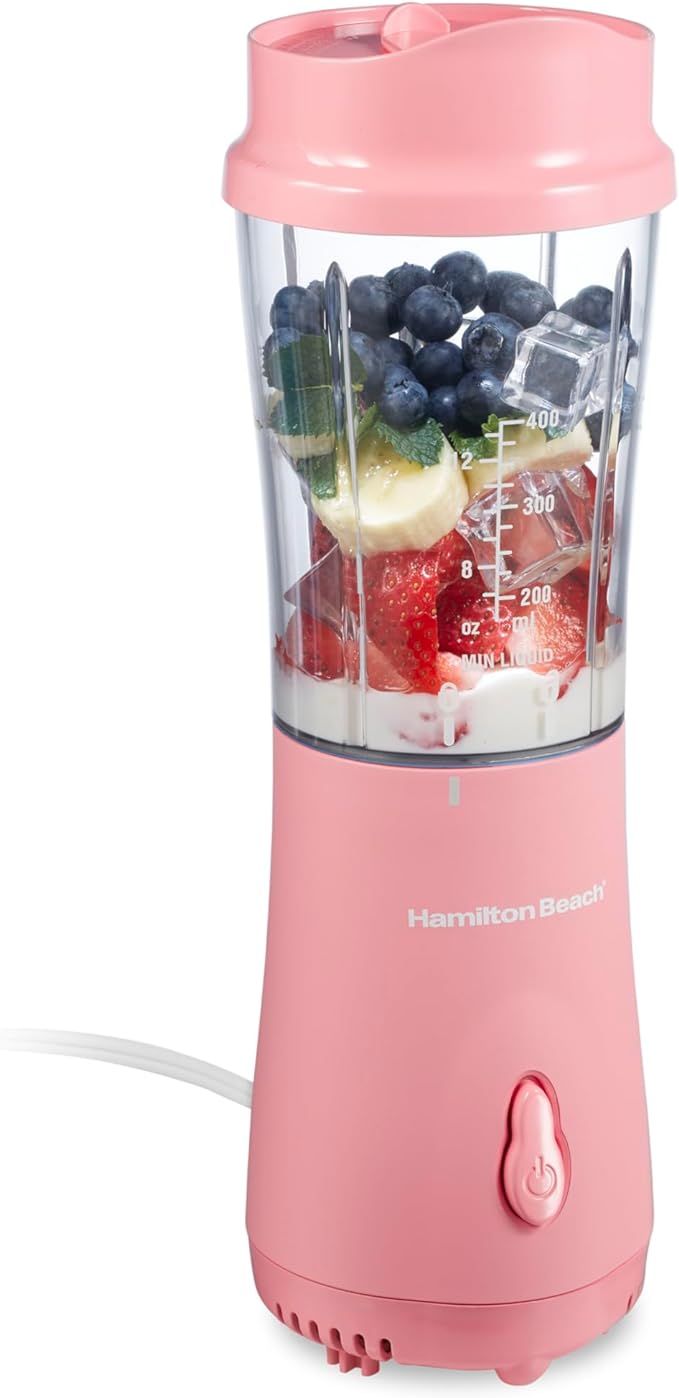 Hamilton Beach Portable Blender for Shakes and Smoothies with 14 Oz BPA Free Travel Cup and Lid, ... | Amazon (US)