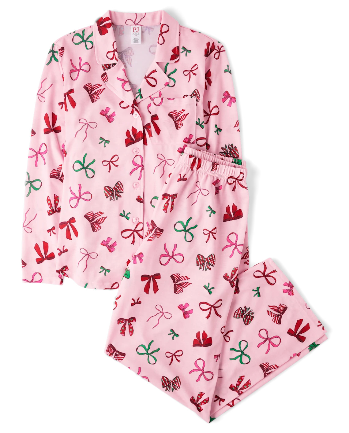 Womens Mommy And Me Holiday Bow Pajamas - pink | The Children's Place