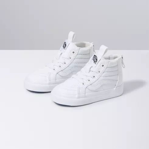 Vans Toddler Sk8-Hi Zip Shoe (True White/True White) | Vans (US)