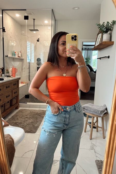Loving this bright red tube top for summer outfits 

Summer style
Summer ootd 
Denim
Jeans 
Casual outfit 
Date night outfit 

#LTKFindsUnder100 #LTKSeasonal #LTKStyleTip