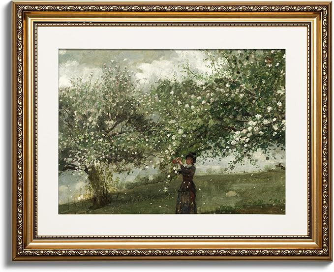 ARPEOTCY Vintage Gold Framed Wall Art, Retro Trees Landscape Paintings, Canvas Prints Artwork wit... | Amazon (US)