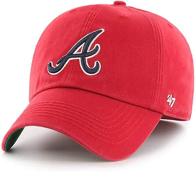 '47 MLB Alternate Clean Up Adjustable Hat, Adult (Atlanta Braves Red) | Amazon (US)