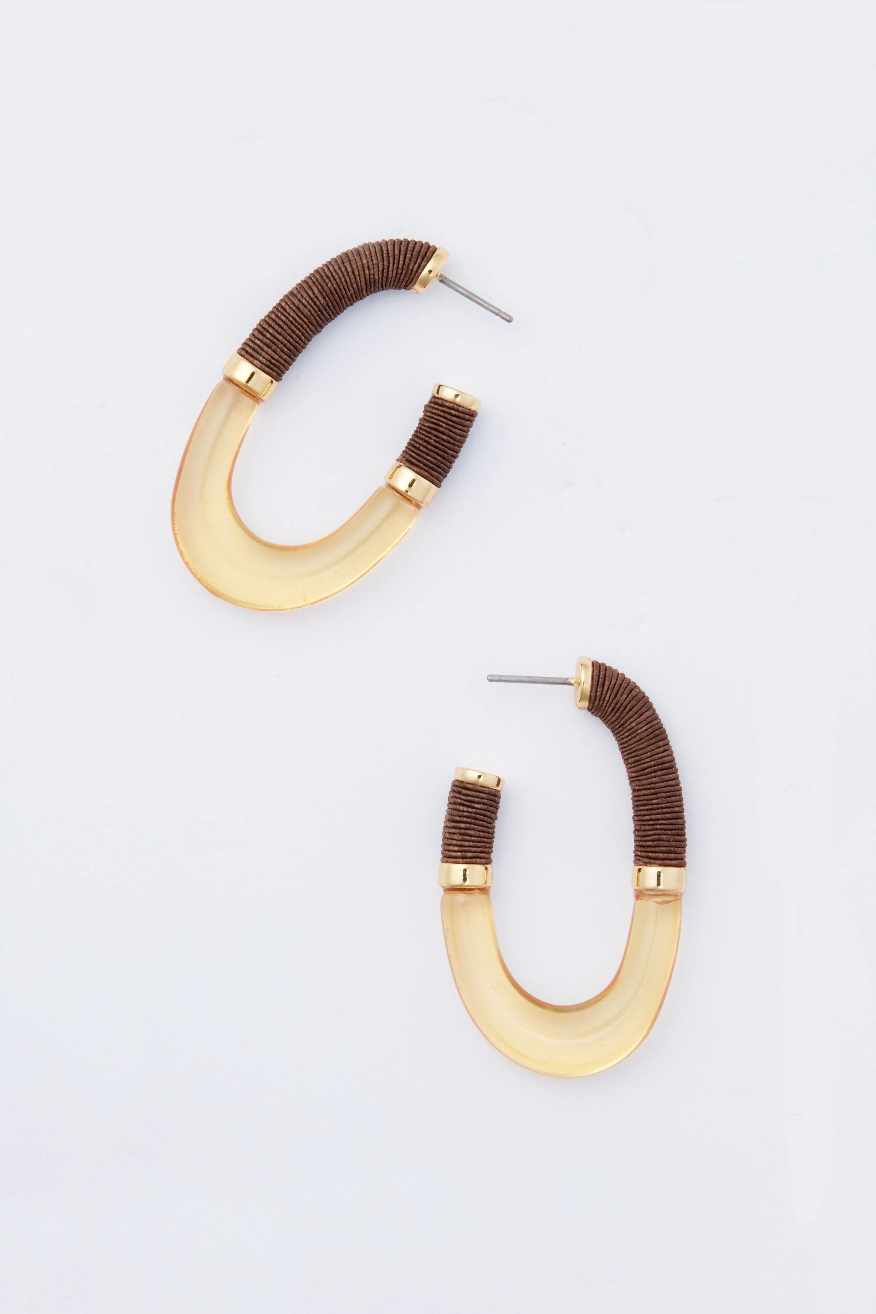Chestnut Zuri Hoop Earrings | Tuckernuck (US)