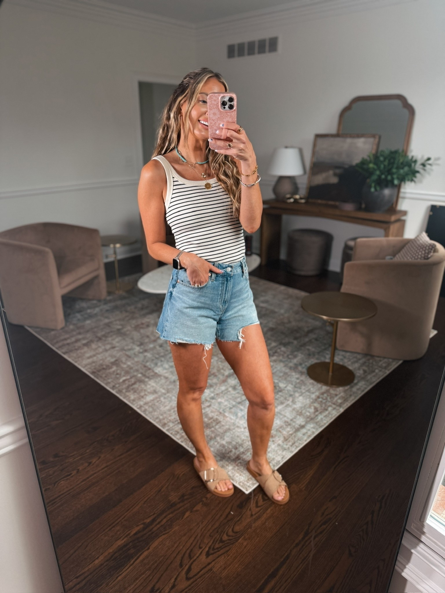 Casual summer outfit idea! These jean shorts are SO good. They’re the perfect mom-approved length.

#LTKootd #LTKgrwm #LTKmomlife