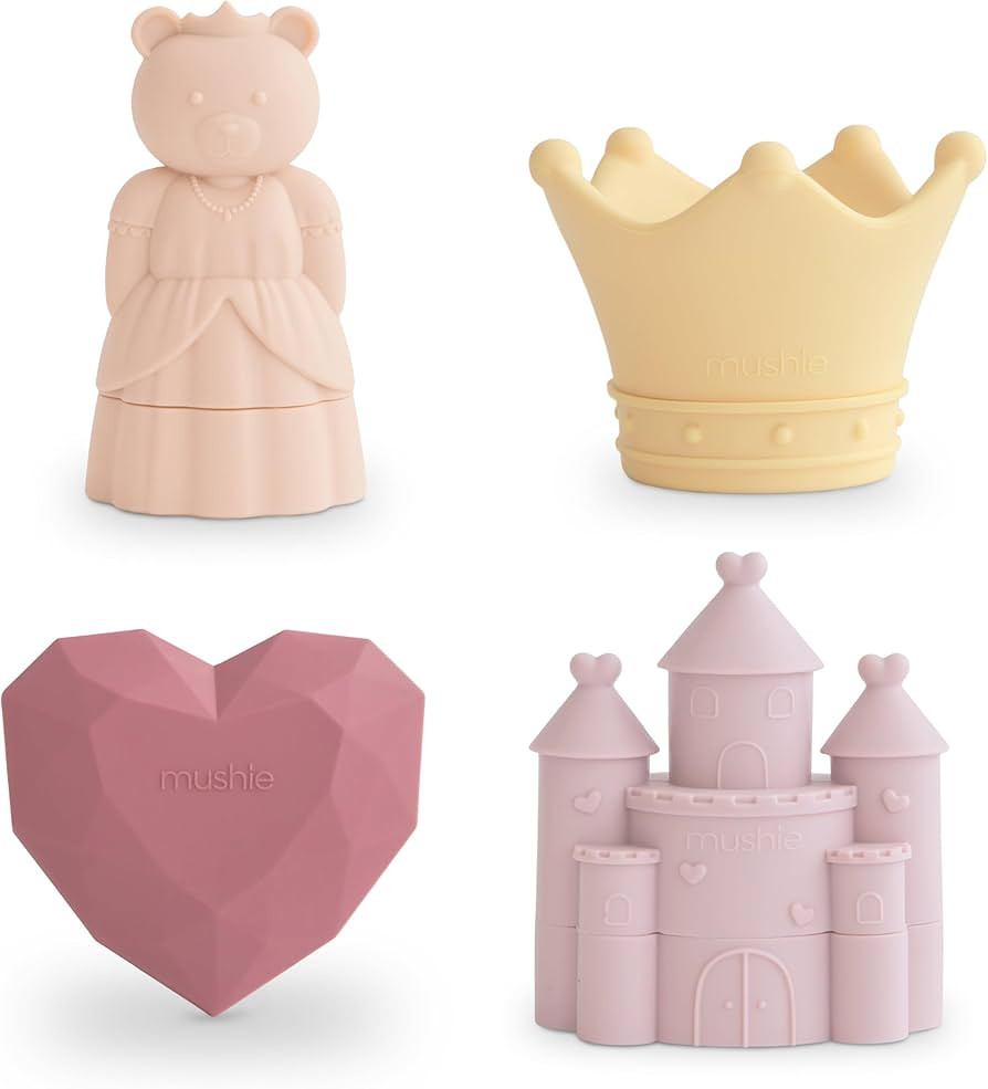 mushie Princess Bath Toys Play Set for Toddlers | 100% Food Grade Silicone | Mold Free, Pack of 4 | Amazon (US)