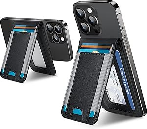 2-in-1 Magsafe Wallet, Up-grade with iPhone Wallet and Adjustable Stand, Open ID Window, Magnetic... | Amazon (US)