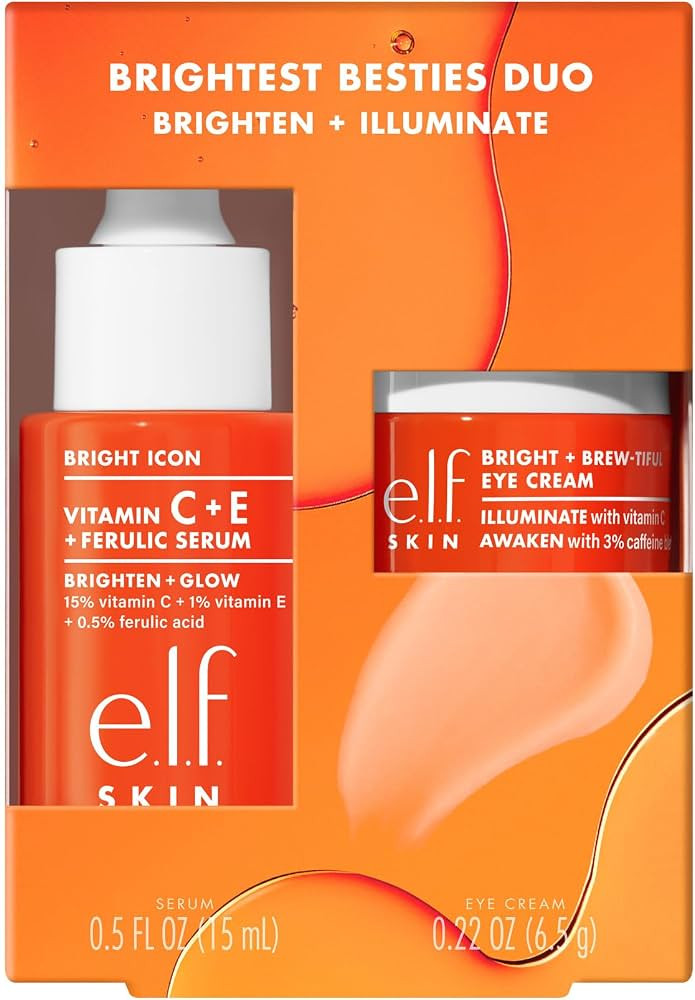 e.l.f. SKIN Brightest Besties Duo, Travel-Sized Skincare Set, Brightening Face Serum & Vitamin C ... | Amazon (US)