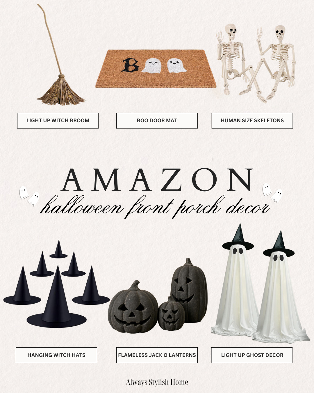 There’s something about new front porch Halloween decor that makes fall feel like it’s officially on its way. 🤎 A few pumpkins, ghosts, and cozy little touches are all it takes to make coming home feel extra special this time of year. #fallporch #falldecor #cozyhome #frontporchdecor #amazonhome Fallvibes  

 #LTKSeasonal #LTKHome