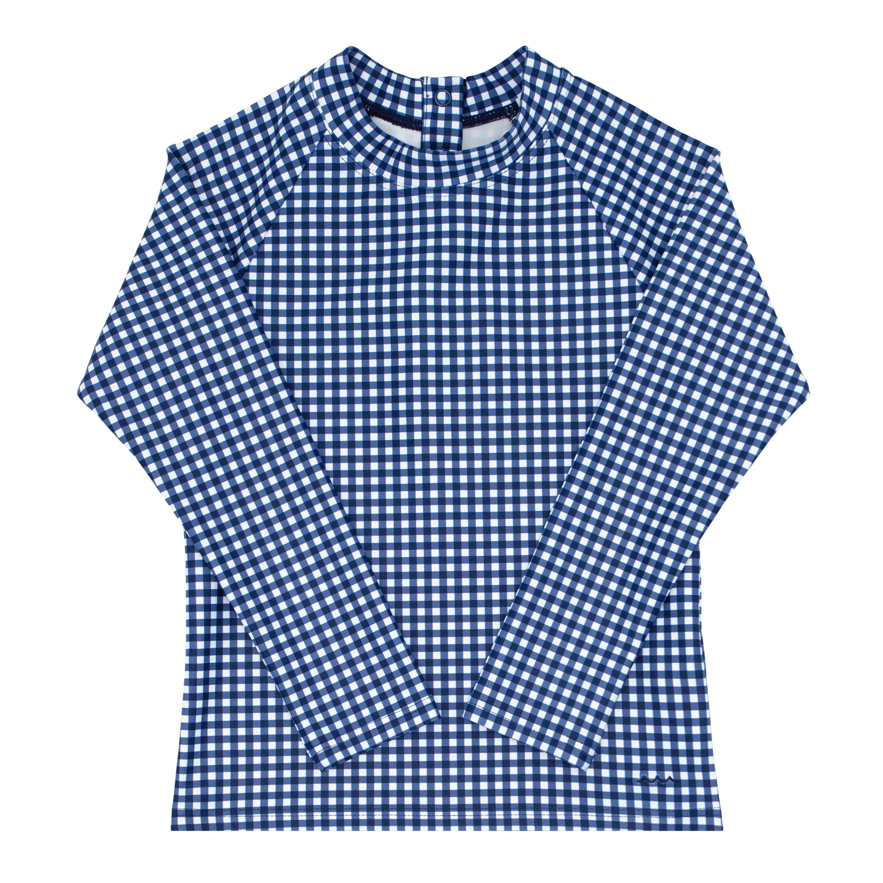 unisex navy gingham rashguard | minnow