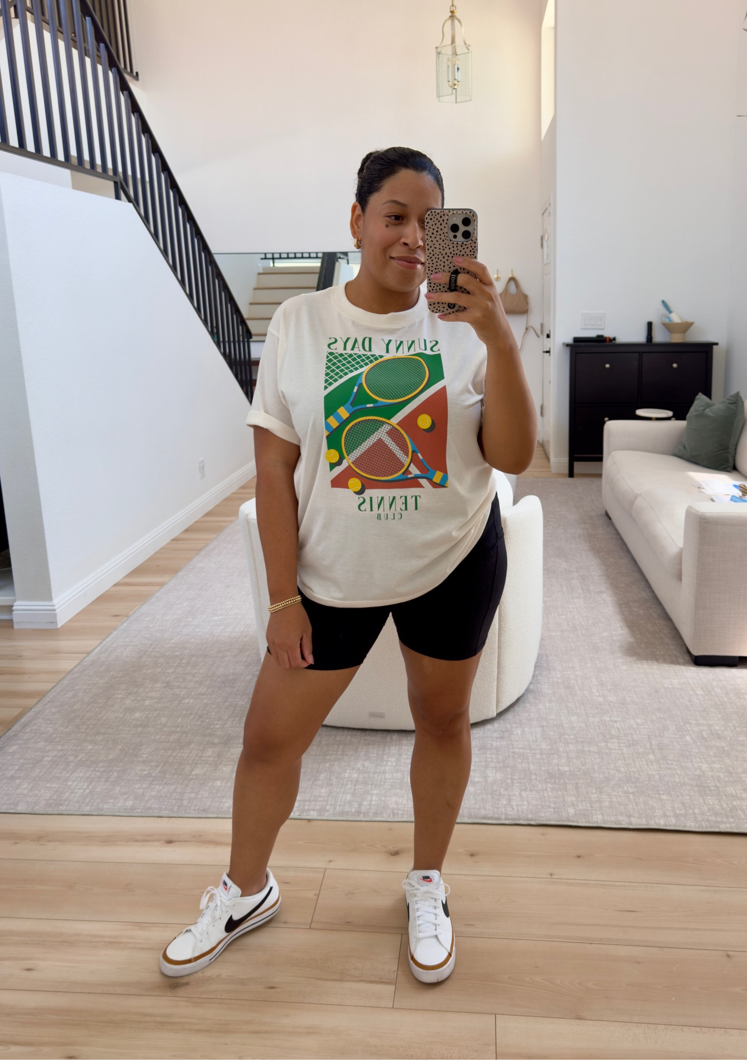 Target everyday tee with biker shorts 
Wearing a Large 

Target t shirt | Target everyday outfit | mom outfit | mom uniform 

#LTKMidsize #LTKStyleTip #LTKFamily

#LTKFamily #LTKStyleTip #LTKMidsize