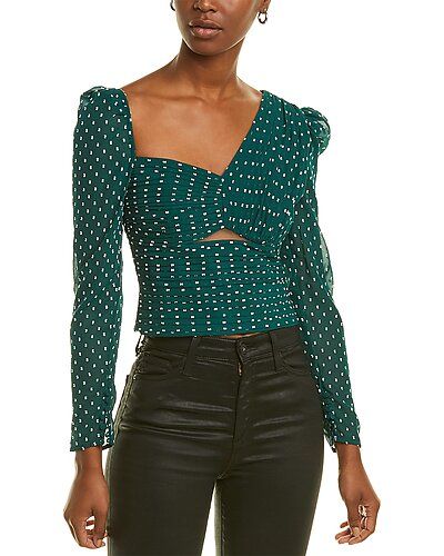 Self-Portrait Plumetis Top | Gilt