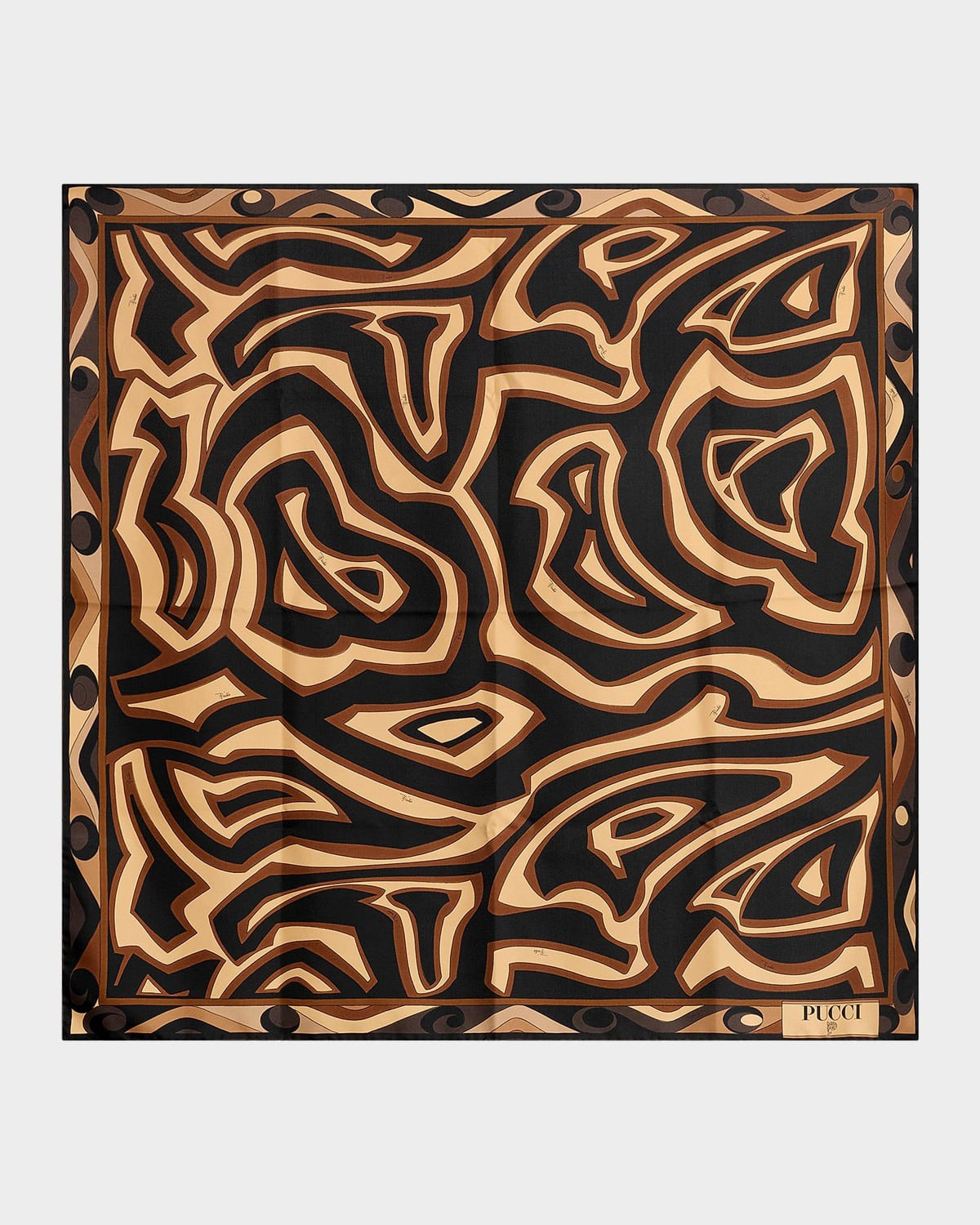 Passepartout Silk Twill Foulard Scarf | Neiman Marcus