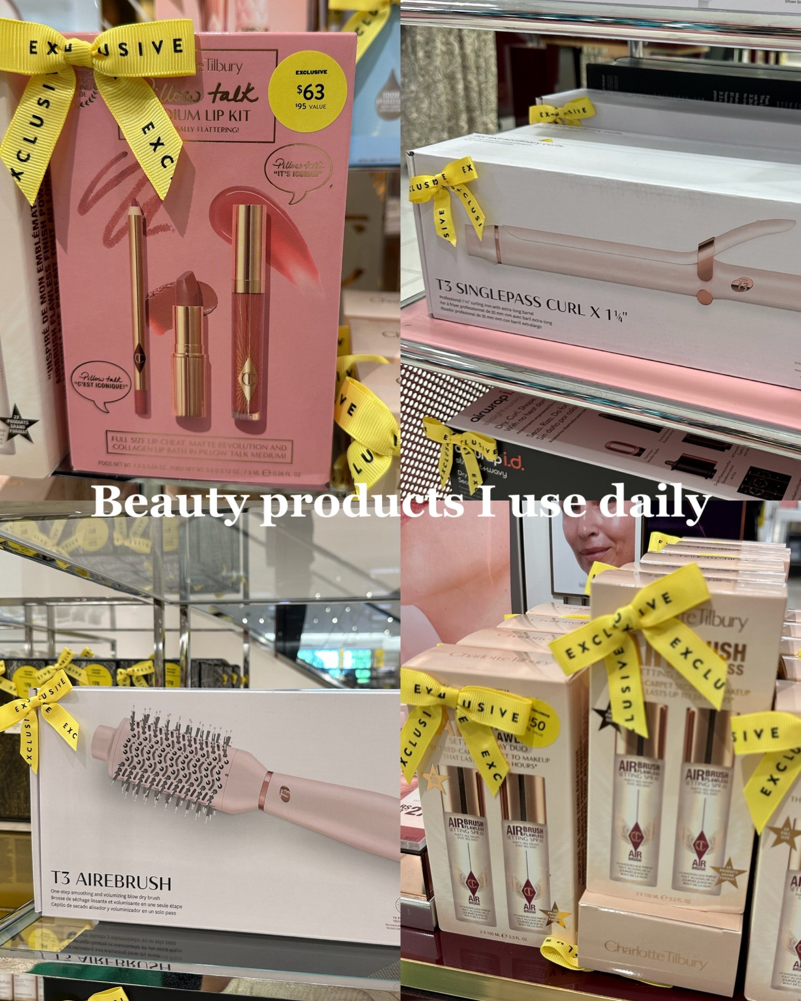 Nsale beauty picks I use daily 

Charlotte tilburry lip kit 
T3 curling iron 
T3 airbrush 
Charlotte tilburry setting spray

Linked to a few other beauty, skincare + hair care items on sale 

Nordstrom anniversary sale / makeup / hair care 

#LTKSaleAlert #LTKBeauty