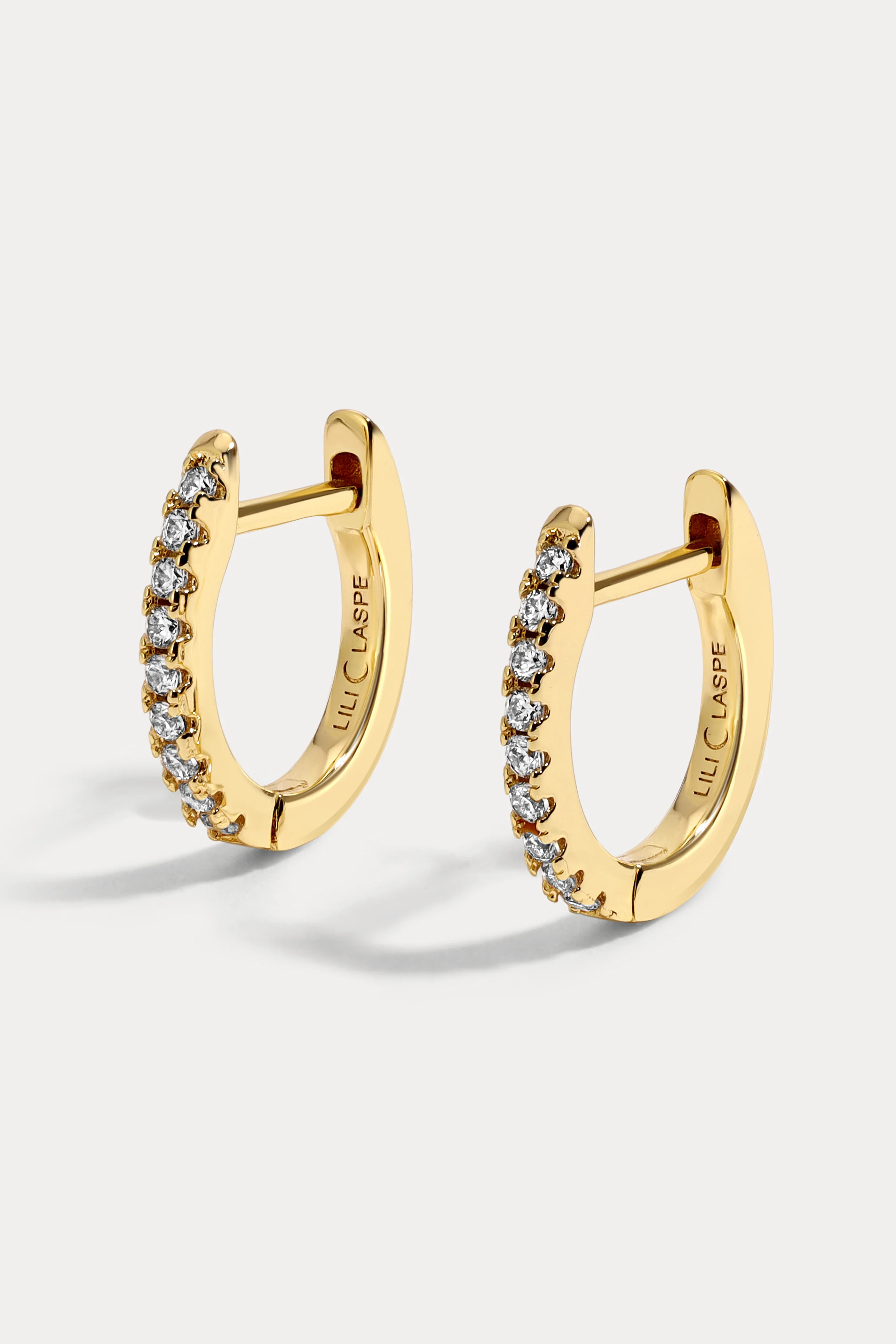 8mm White Cz Single Row Huggie | Lili Claspe