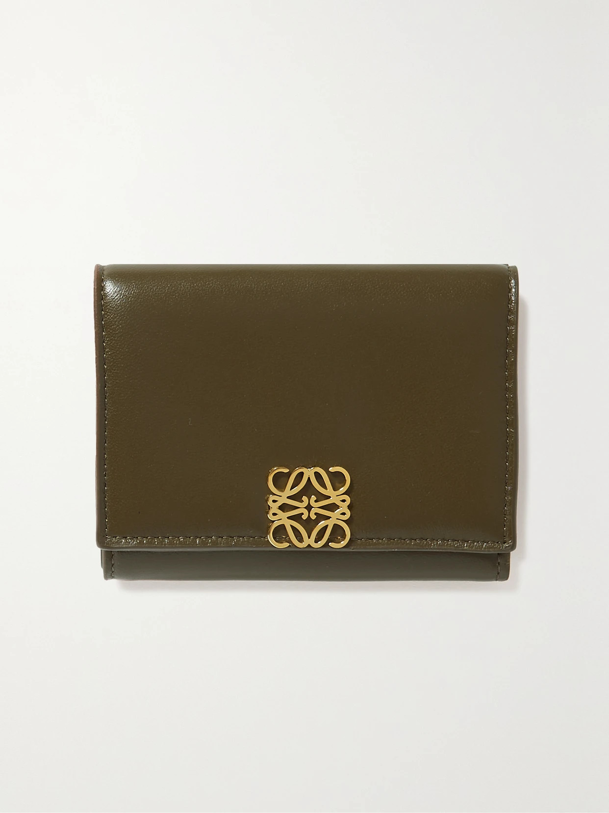 Loewe - Embellished Glossed-leather Wallet - Green | NET-A-PORTER (US)