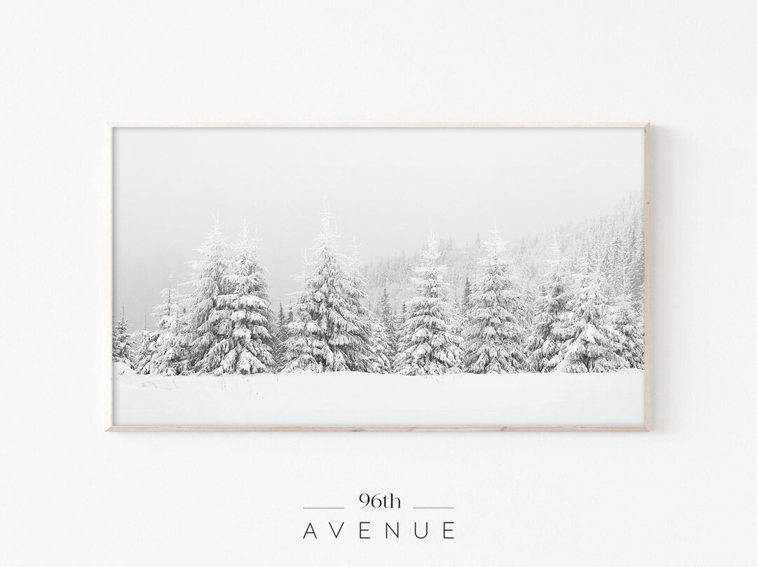 Christmas Frame Tv Art Samsung Frame Tv Art snowy Trees Art - Etsy | Etsy (US)