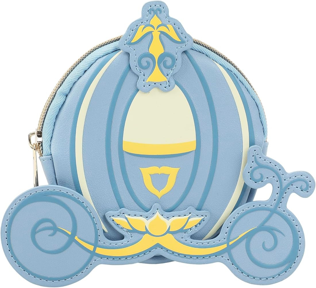 Bioworld Disney Cinderella Enchanted Carriage Blue 5" Coin Pouch Wristlet Wallets | Amazon (US)
