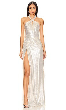 Ronny Kobo Zane Dress in Champagne from Revolve.com | Revolve Clothing (Global)