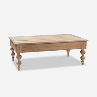 Emma 59.3 in. Natural Lift Top 4 Legs Coffee Table with Storage Shelf and Solid Rubber Wood Legs | The Home Depot