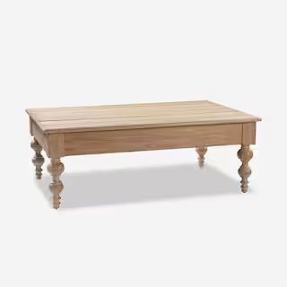 Emma 59.3 in. Natural Lift Top 4 Legs Coffee Table with Storage Shelf and Solid Rubber Wood Legs | The Home Depot