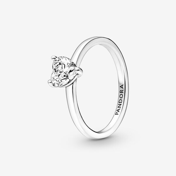 Sparkling Heart Solitaire Ring | Pandora (US)