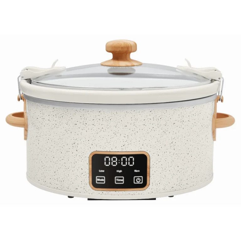 The Pioneer Woman 6 Qt Digital Slow Cooker with Locking Lid, Linen Speckle | Walmart (US)