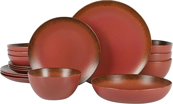Bloomhouse - Two Time Oprah's Favorite Things Winner - Palermo Sun Double Bowl Stoneware Reactive... | Amazon (US)