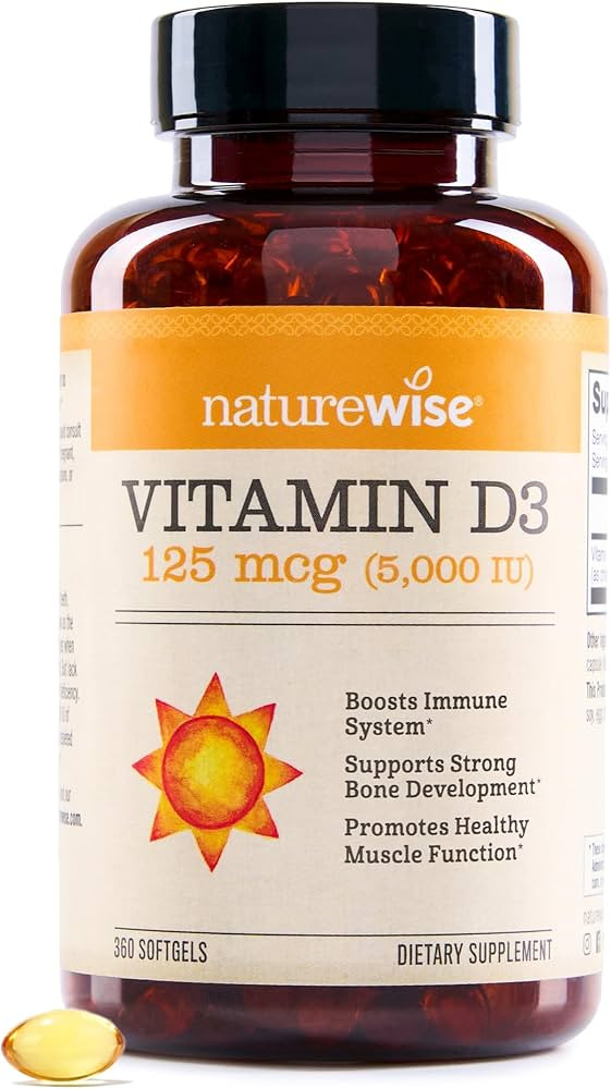 NatureWise Vitamin D3 5000iu (125 mcg) 1 Year Supply for Immune Support, Healthy Muscle Function,... | Amazon (US)