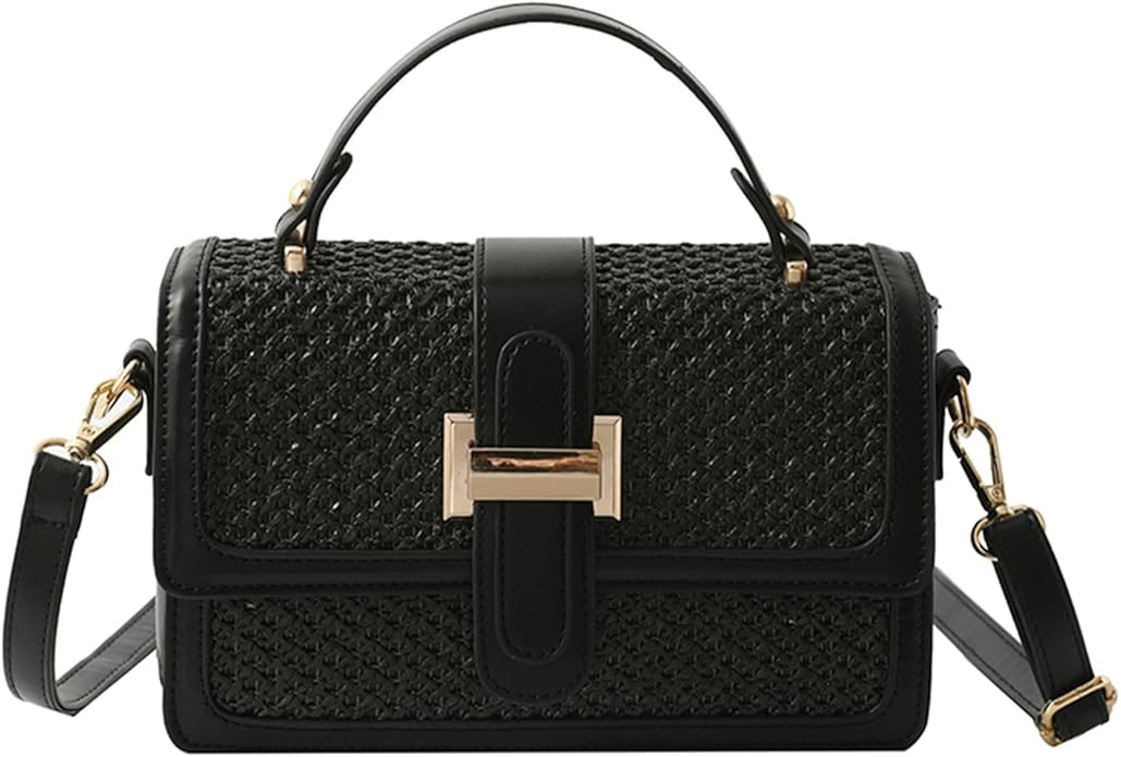 Straw Crossbody Bags for Women, Summer Straw Purses and Handbags Shoulder Clutch Bag for Vacation | Amazon (US)