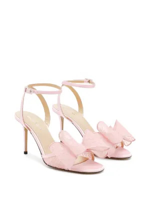 MACH & MACH Le Cadeau bow-detail Lace Sandals | Pink | FARFETCH | Farfetch Global