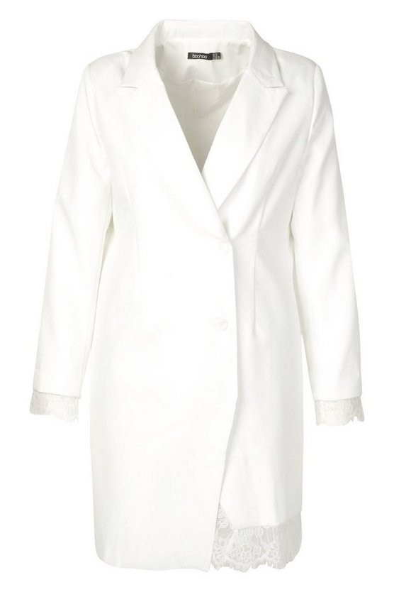 Plus Lace Insert Blazer Dress | Boohoo.com (US & CA)