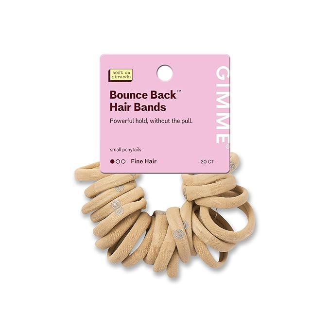 Gimme Beauty X-Fine Hair Bands - Slim-Fit Elastic Ties for Extra Fine Hair - No-Dent, Gentle-Grip... | Amazon (US)