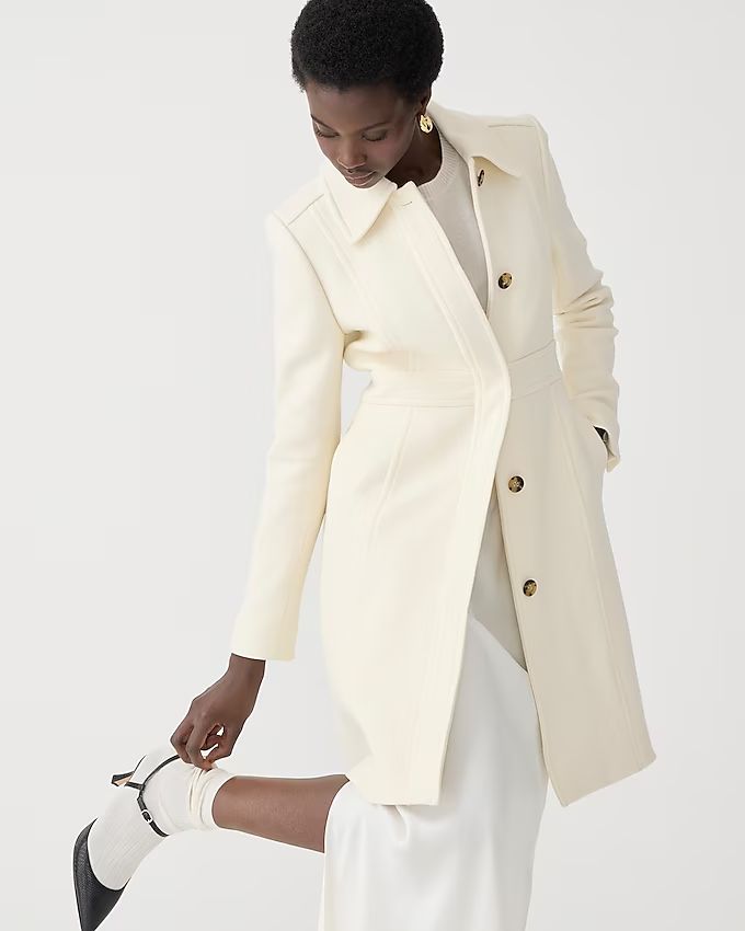 Petite new lady day topcoat in Italian double-cloth wool blend | J.Crew US