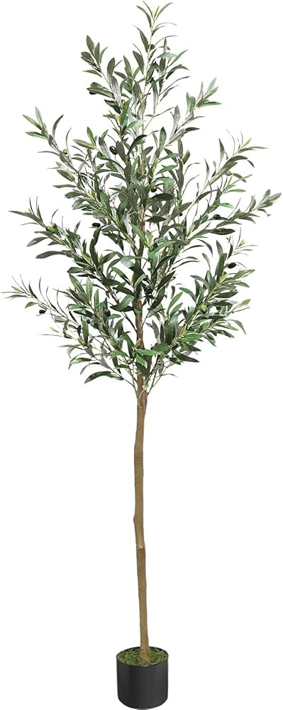 Melli Welli Artificial Olive Tree 6FT Fake Plants Indoor Tall Faux Olive Branches and Fruits Arti... | Amazon (US)