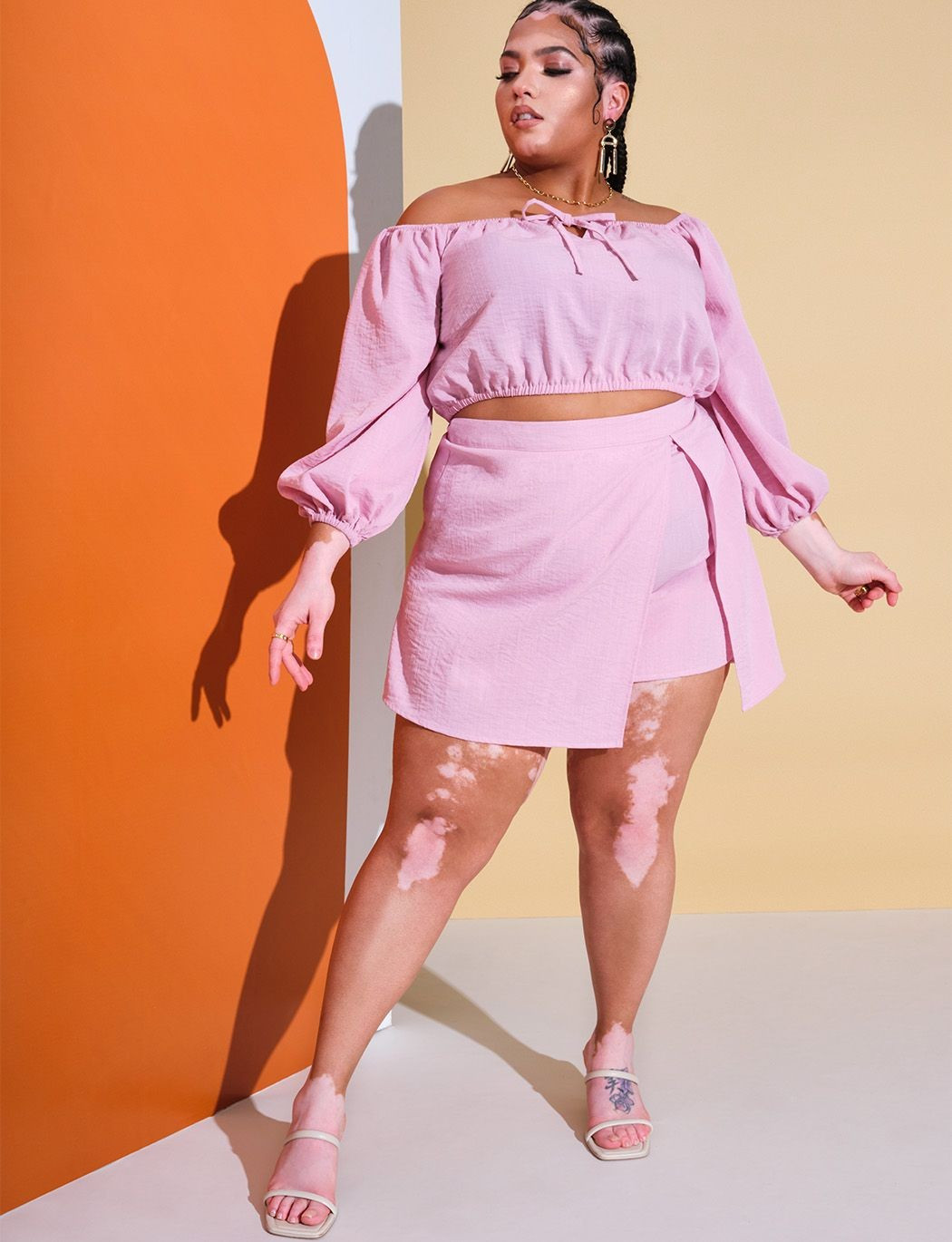 Mini Skirt With Slit | Women's Plus Size Skirts | ELOQUII | Eloquii