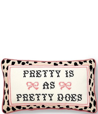 Pretty Is As Pretty Does Needlepoint Mini Pillow | Dillard's