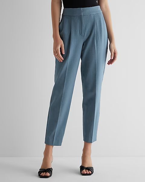 Stylist Super High Waisted Pleated Ankle Pant | Express