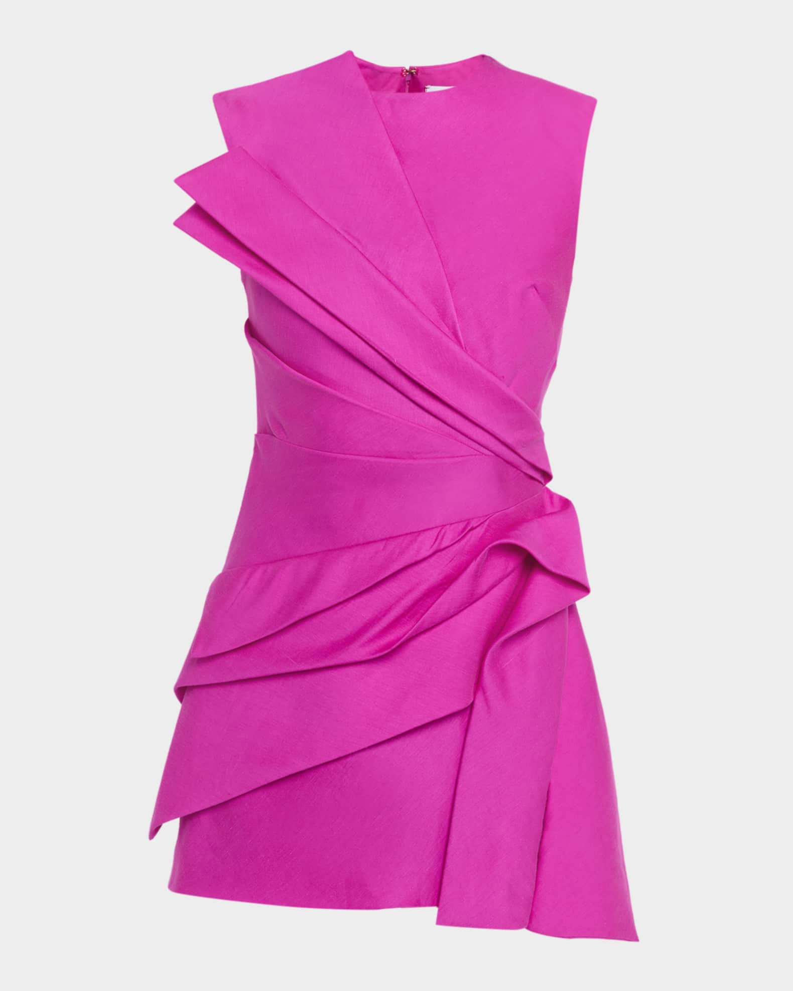Acler Kenley Pleated Sleeveless Mini Dress | Neiman Marcus