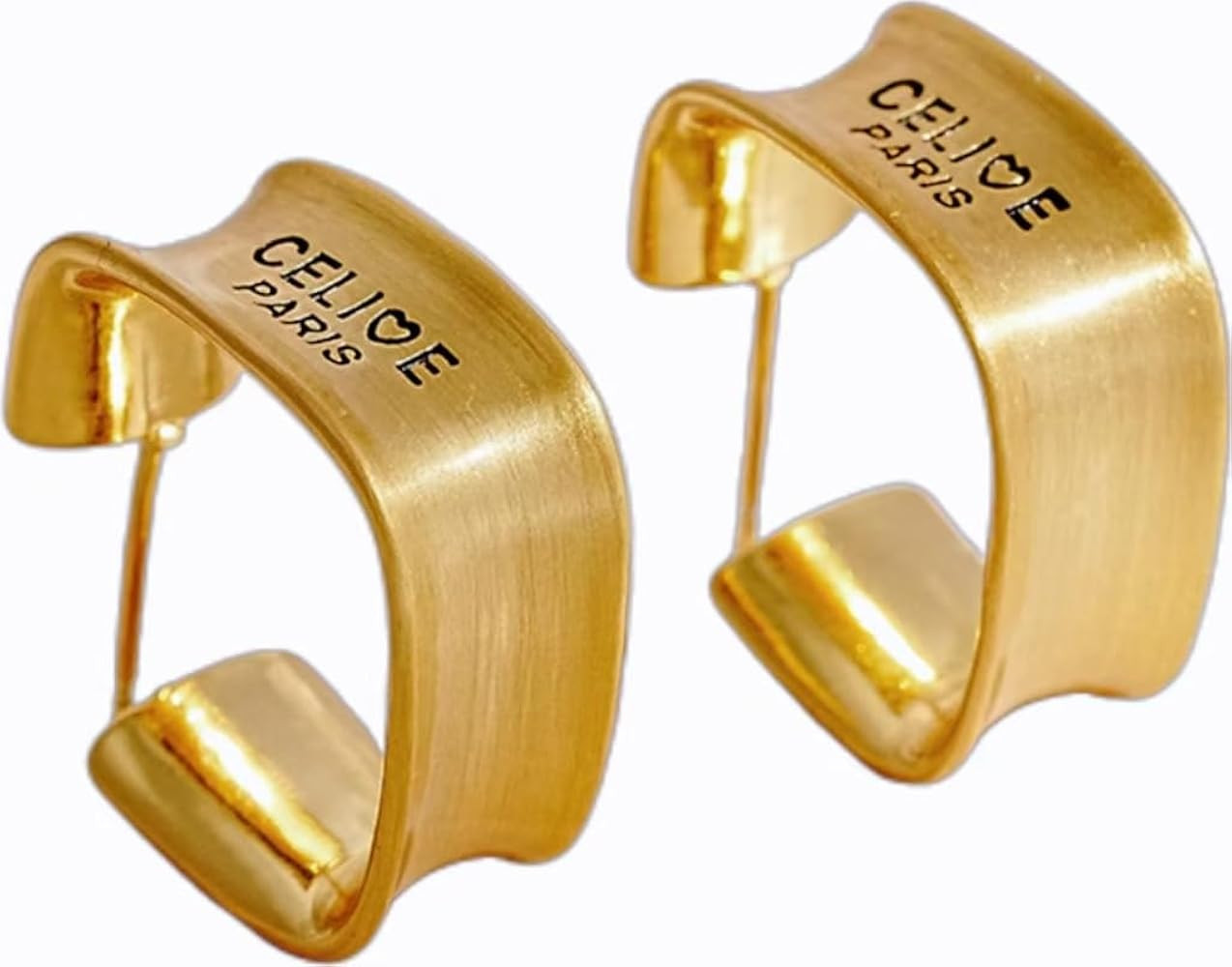 Women's Designer Gold Hoop Earrings, CZ Initials Designer Inspiration, Fashion Hypoallergenic tre... | Amazon (US)