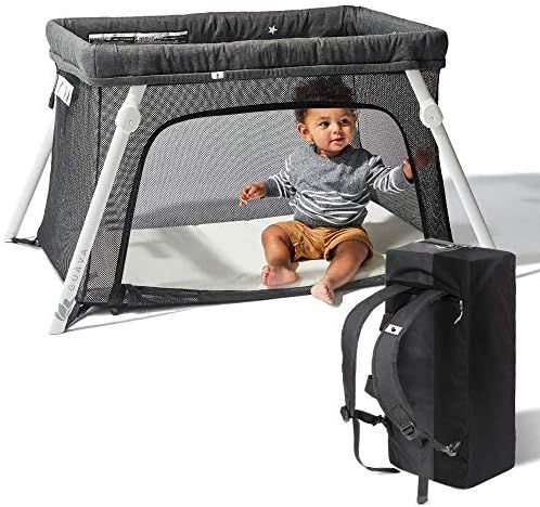 Lotus Travel Crib - Backpack Portable, Lightweight, Easy to Pack Play-Yard with Comfortable Mattr... | Amazon (US)